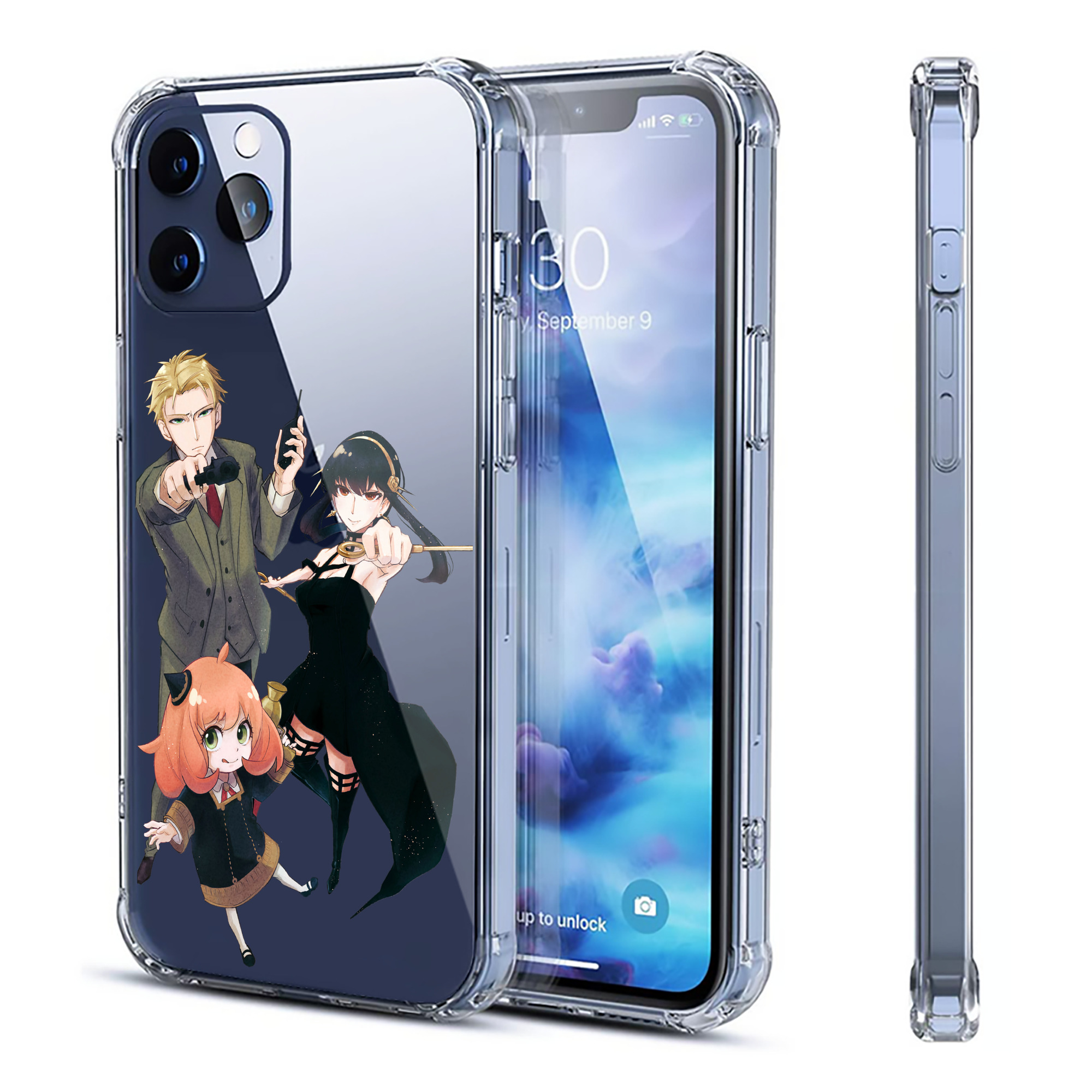 （画像用） SPY×FAMILY间谍家家酒 【iPhone 12シリーズ対応】透明スマホケース（クリアソフトケース）